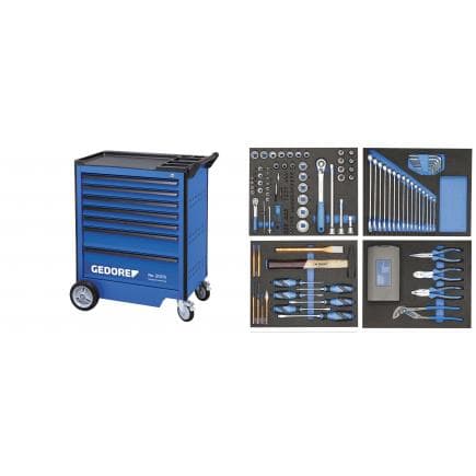 GEDORE 2980282 - Chariot à outils avec assortiment (147 pcs.)