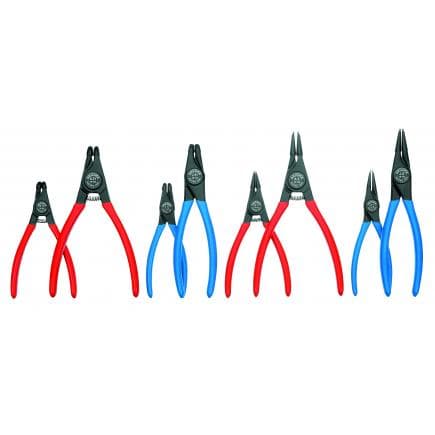 GEDORE 6700490 - Jeu de pinces pour anneaux élastiques (8 pcs.)