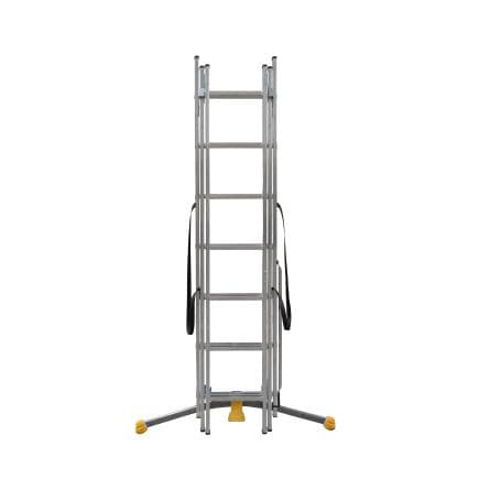 GIERRE AL405HHL - Échelle triple transformable avec réglage à pédale en aluminium