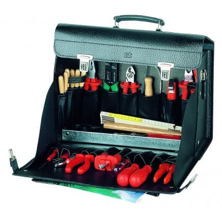 GT LINE BCP02 - Sac à outils en cuir véritable, avec façade rabattable