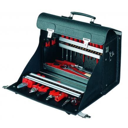 GT LINE BCP02 PSS - Sac à outils en cuir véritable, avec façade rabattable et panneaux PSS