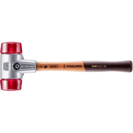 HALDER 3106.030 - Maillets SIMPLEX-Plastique avec boîtier en aluminium et manche en bois