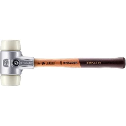 HALDER 3108.030 - Maillets SIMPLEX-Nylon avec boîtier en aluminium et manche en bois