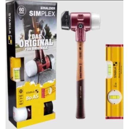 HALDER 3027s024 - Plus Box SIMPLEX "Jardinage et Aménagement" Maillet souple SIMPLEX composition caoutchouc D60 avec "stand-up"/superplastique...