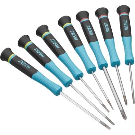 HAZET 811EL/7 - Tournevis électronique /Profil Phillips PH, Profil à fente (7 pcs.)
