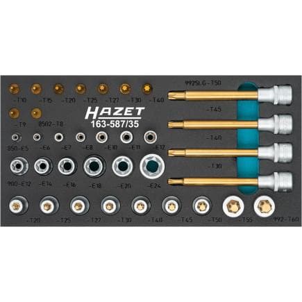 HAZET 163-587/35 - Jeu de douilles mâles TORX® (35 pcs.)