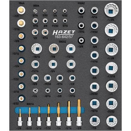 HAZET 163-642/57 - Jeu de clés à douilles (57 pcs.)