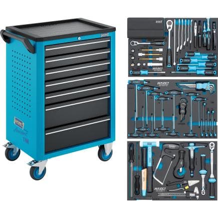 HAZET 176N-7/136 - Servante d'atelier Assistent 7 tiroir avec assortiment (136 pcs.)