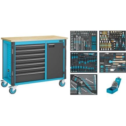 HAZET 179NW-7/320 - Servante d'atelier Assistent 179NW avec assortiment (320 pcs.)