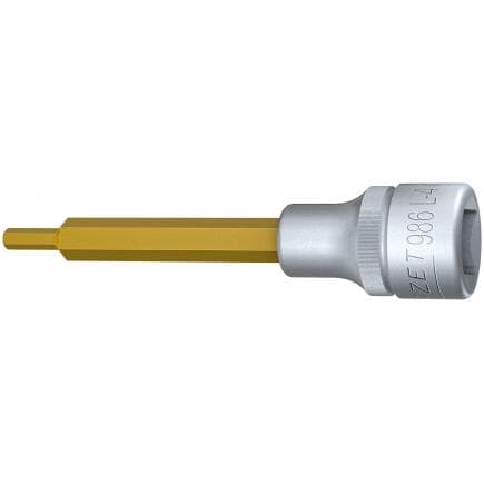 HAZET 986L-8 - Embout de clé à douilles hexagonal métrique long avec adaptateur carré intérieur 1/2"