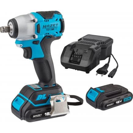 HAZET 9212M-1/4 - Visseuse à impulsions sans fil 1/2" - avec deux batteries et chargeur
