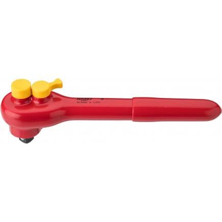 HAZET 916KV - Cliquet réversible à adaptateur carré extérieur 1/2" avec isolation de protection 1 000 V