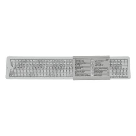HELIOS PREISSER 0581105 - Règle de calcul pour pas DIN, aluminium éloxé