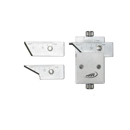 HELIOS PREISSER 0597301 - Instrument pour mesure de chanfrein avec règle interchangeable pour 30°, 45°, 60°