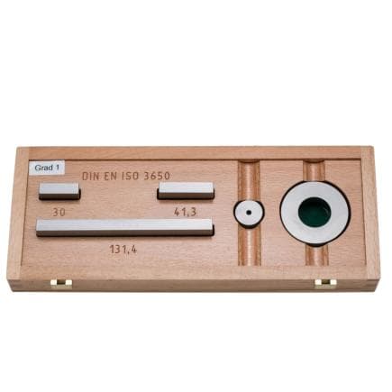 HELIOS PREISSER 0633838 - Jeu de cales étalon pour contrôle de pied à coulisse classe 1 (5 pcs.)