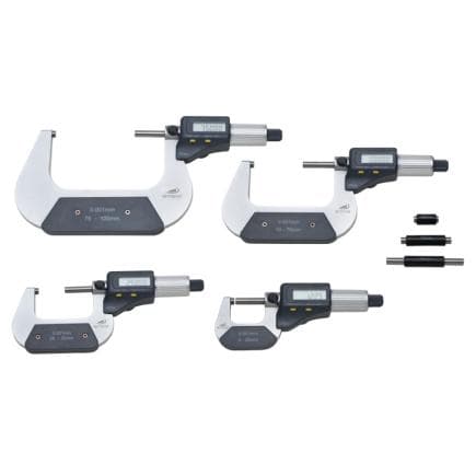 HELIOS PREISSER 0912521 - Jeu de micromètres digitaux IP 54 0 - 100 mm
