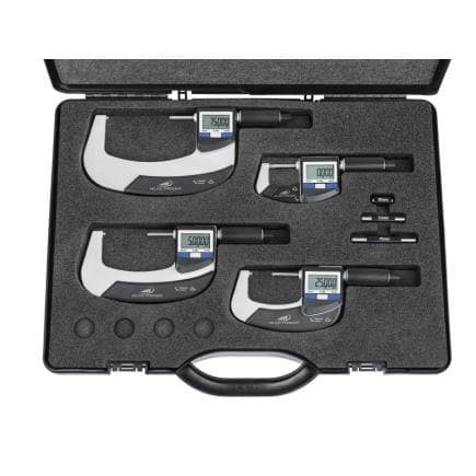 HELIOS PREISSER 186642160 - Micromètre digital IP65, Integrated Wireless (avec wifi) en jeu 0-100mm