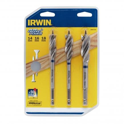 IRWIN 10507720 - BlueGroove Power wood boring bit set (3 pcs.)