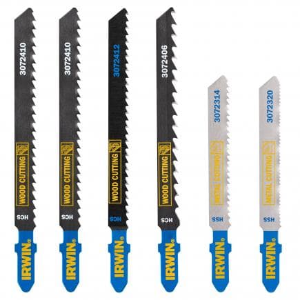 IRWIN 3072001 - T-shank jig saw blade set (6 pcs.)