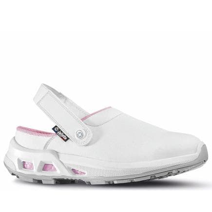 JALLATTE JOJO206-40 - Sabot de sécurité blanc/rose MEREDITH ESD OB A E FO WRU SRC