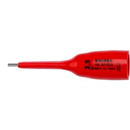 KNIPEX 98 39 03 - Clé à douille 3/8" pour vis à six pans creux avec entraînement carré interne
