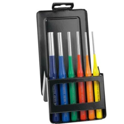 KNIPEX 9R 425 530 6 RC - Jeu de chasse-goupille exklusiv colorés dans une cassette métallique (6 pcs.)