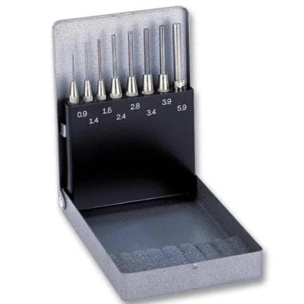 KNIPEX 9R 457 100 5 - Jeu de chasse-goupille avec douille de guidage dans une cassette métallique (8 pcs.)