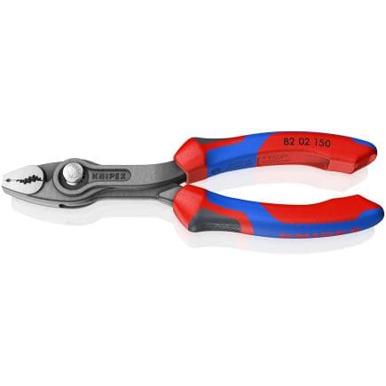 KNIPEX 82 02 150 - TwinGrip® Pince de préhension frontale et latérale avec poignées comfortables grise atramentisée 150 mm