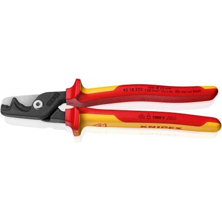KNIPEX 95 18 225 - StepCut® XL Coupe-câbles avec coupe par étapes poignée isolante bi-matière certifiée VDE 225 mm