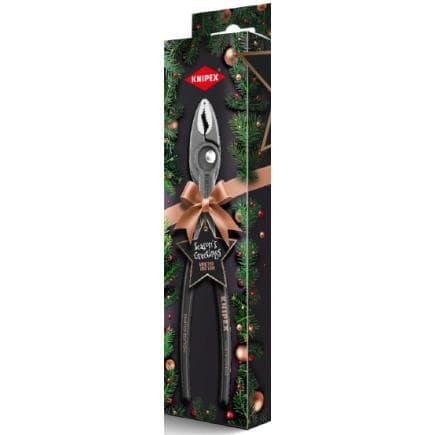 KNIPEX 82 01 200 S02 - Préhenseur frontal et latéral TwinGrip dans un emballage décoratif de Noël