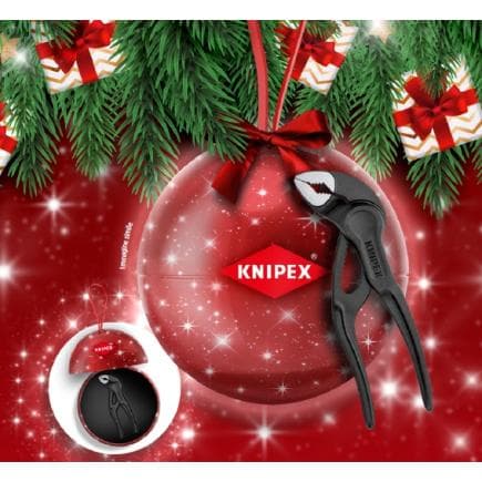 KNIPEX 87 00 100 XMAS - Pince Cobra® XS dans une somptueuse sphère ornementale de Noël