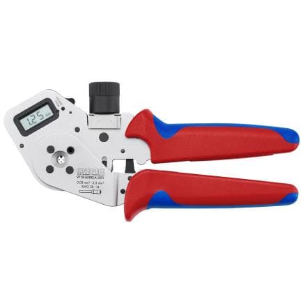 KNIPEX 97 52 63 DG A - Pince à quatre poinçons pour contacts tournés avec poignées multi-composants chromées de 175 mm