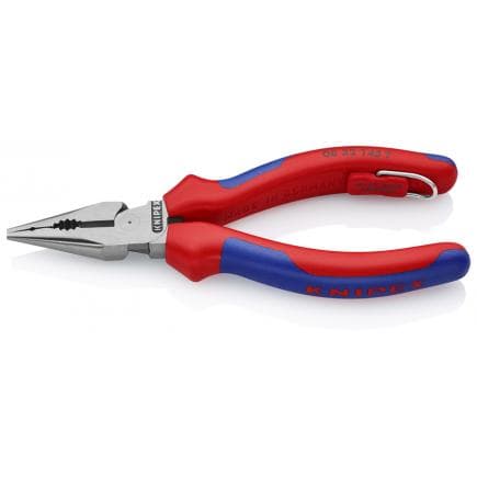 KNIPEX 08 22 145 T - Pince universelle à tête pointue bondérisée noire, tête polie, poignées revêtues d'un matériau bi-composant, avec bague de...
