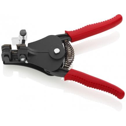KNIPEX 12 11 180 - Pince à dénuder noire avec lames profilées, poignées enduites de résine synthétique