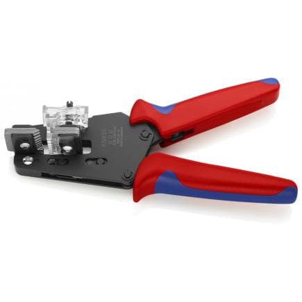 KNIPEX 12 12 06 - Pince à dénuder de précision avec lames profilées, acier bruni, poignées revêtues d'un matériau bi-composant