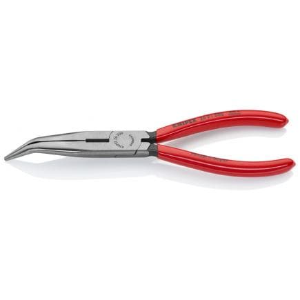 KNIPEX 26 21 200 - Pince de mécanicien - à bec demi-rond avec coupe-fils (pince à bec de cigogne) bondérisée noire, tête polie, poignées enduites...
