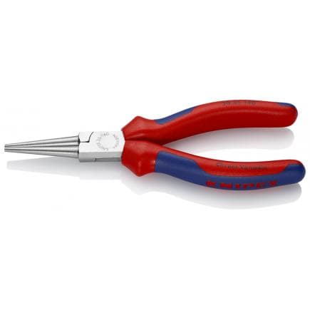 KNIPEX 30 35 160 - Pince de mécanicien - à bec long, chromée, poignées revêtues d'un matériau bi-composant, bec long et rond, surfaces de contact...