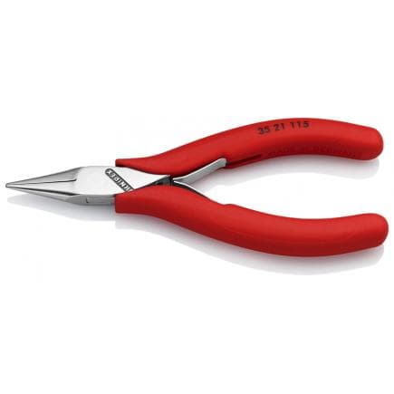 KNIPEX 35 21 115 - Pince spéciale électronique, tête polie miroir, poignées enduites de résine synthétique