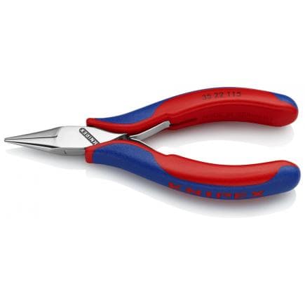 KNIPEX 35 22 115 - Pince spéciale électronique, tête polie miroir, poignées revêtues d'un matériau bi-composant