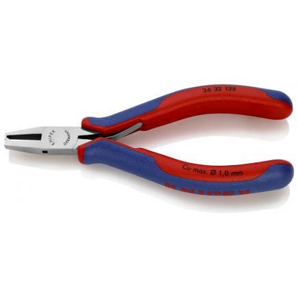 KNIPEX 36 32 125 - Pince spéciale électronique pour écraser et raccourcir les fils sous la carte à une longueur de 1,6 mm