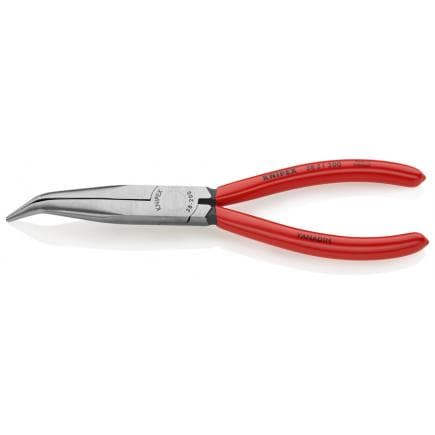 KNIPEX 38 21 200 - Pince de mécanicien bondérisée noire, tête polie, poignées enduites de résine synthétique, bec coudé à 40°