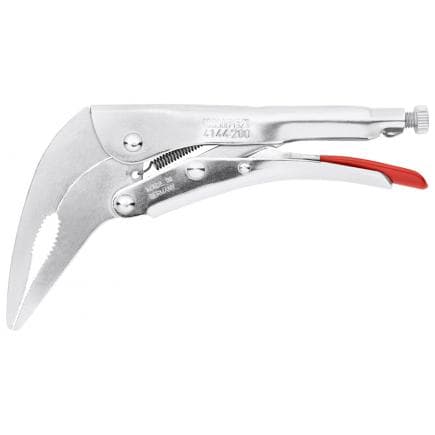 KNIPEX 41 44 200 - Pince de serrage multiprise zinguée et polie, bec long