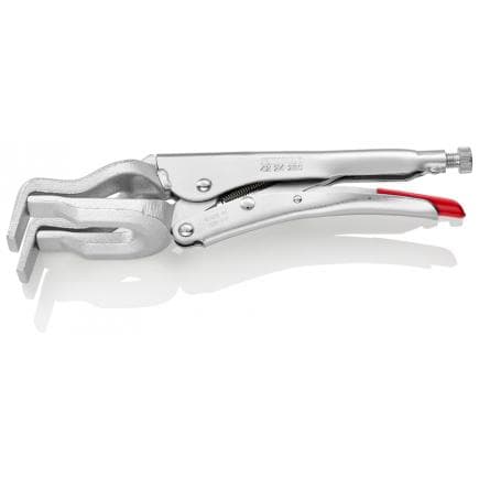 KNIPEX 42 24 280 - Pince-étau pour soudeurs zinguée et polie, serrage radial parallèle pour matériel tubulaire et rond