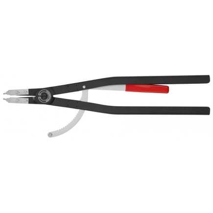 KNIPEX 44 10 J5 - Pince noire pour circlips intérieurs avec orifices, avec mécanisme de verrouillage, pointes droites