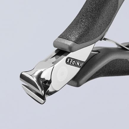 KNIPEX 64 32 120 ESD - Pince coupante pour électronique à tranchant frontal, tête polie miroir, poignées revêtues d'un matériau bi-composant,...