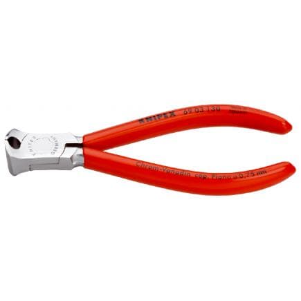 KNIPEX 69 03 130 - Pince coupante de mécanicien à tranchant frontal pour mécanique, chromée, poignées enduites de résine synthétique