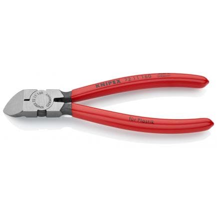 KNIPEX 72 11 160 - Pince coupante pour résine synthétique, tête polie, poignées enduites de résine synthétique