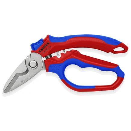 KNIPEX 95 05 20 SB - Ciseaux d'électricien coudés avec gaines bi-matière, renforcées de fibres de verre