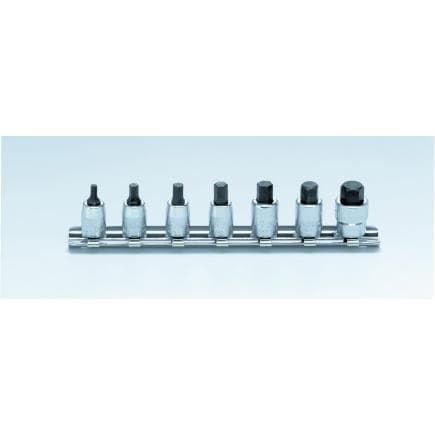 KOKEN RS2010M/7-L25 - Jeu 1/4" douille tournevis pour vis 6-pans mâle metrique (7 pcs.)