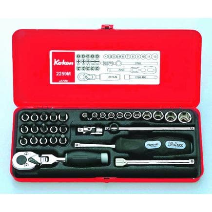 KOKEN 2259M - 1/4" Jeu de clés à douille (31 pcs.)